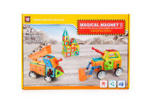 Ikonka Art.KX9816 MAGICAL MAGNET 162SZT 7212B magnētiskie ķieģeļi