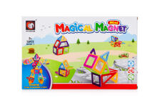 Ikonka Art.KX9820 MAGICAL MAGNET MINI 38gab 3+ v3 magnētiskie ķieģeļi