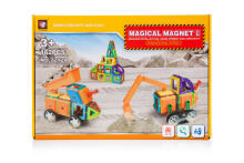 Ikonka Art.KX9821 MAGICAL MAGNET 162SZT 7212A magnētiskie ķieģeļi