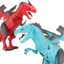 Ikonka Art.KX9993 RC dinozaurs Vadāms pūķis - staigā rēko, elpo, elpo tvaiku 41 cm