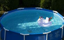 Ikonka Art.KX7562 Children's inflatable unicorn wheel with seat 70cm