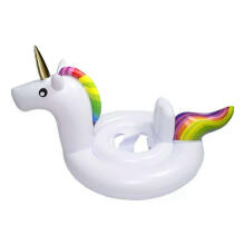 Ikonka Art.KX7562 Children's inflatable unicorn wheel with seat 70cm