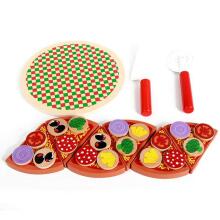 Ikonka Art.KX7728 Pizza wooden play set with accessories