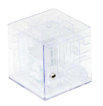 Ikonka Art.KX7765 Moneybox labyrinth puzzle transparent 10cm