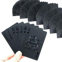 Ikonka Art.KX7860 Plastic playing cards black