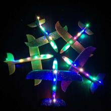 Ikonka Art.KX7956_1 Blue Lidmašīna planieris no putuplasta 8LED MIX 48x47cm