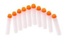 Bullets Art.KX6803 Nerf compatible флуорисцентные Совместимые с Нерф Мягкие патроны, пули 10 штук 7.0 см