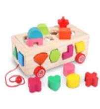 Ikonka Art.KX6892 Koka šķirotājs mobilais uz auklas veido blokus