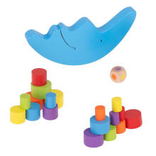 Ikonka Art.KX7295 Montessori koka mēness balansēšanas arkādes spēle