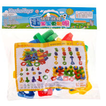 Ikonka Art.KX7423 Celtniecības bloki izglītības montessori skrūves 30 elementi
