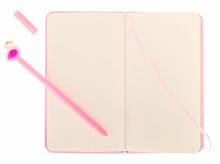 Ikonka Art.KX7424 Užrašų knygutė su rašikliu, flamingo dovanų rinkinys