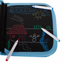 Ikonka Art.KX7474 Portable chalkboard soft notebook sketchbook bird