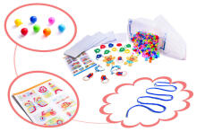 Ikonka Art.KX7477 Puzzle pins mushrooms + learning to sew set of 603el