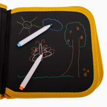 Ikonka Art.KX7475 Portable chalkboard soft notebook sketchbook teddy bear