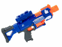Ikonka Art.KX6679 Blaze Storm putuplasta bultas šautene + tālmēris + 20 bultas zilā krāsā
