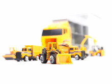 Ikonka Art.KX6681_3 Transporter truck TIR launcher + metal cars construction machines
