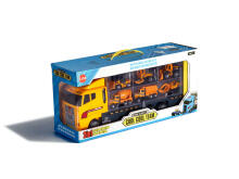 Ikonka Art.KX6681_3 Transporter truck TIR launcher + metal cars construction machines