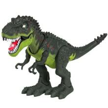Ikonka Art.KX9990_1 T-REX elektroniskais dinozaurs staigā rēca zaļi