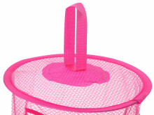 Ikonka Art.KX9715_2 Piekaramais rotaļlietu plaukts organizators tumši rozā krāsā