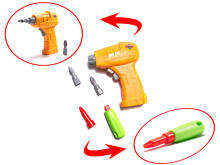 Ikonka Art.KX7838_4 Screwdriver drill construction blocks 258 elements