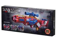 Ikonka Art.KX6584 Blaze Storm putu šautriņu automāts + 20 šautriņas sarkans