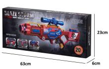 Ikonka Art.KX6584 Blaze Storm putu šautriņu automāts + 20 šautriņas sarkans