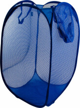 Ikonka Art.KX9139_2 Organizatorius skalbinių krepšys žaisliniams drabužiams sulankstyti tamsiai mėlynas