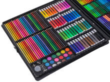 Ikonka Art.KX6353 Plastmasas krāsošanas komplekts futrālī 258el.
