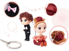 Ikonka Art.KX6362 Dollhouse doll girl + boy set of 2pcs. 12cm