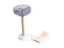 Ikonka Art.KX6201 MDF wooden dolls' house + furniture 78cm black LED