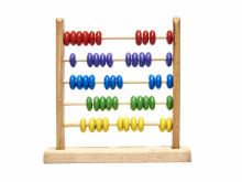 Ikonka Art.KX6211 Traditional wooden counting wheel learning to count