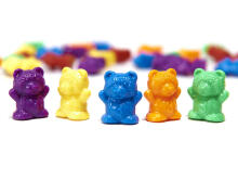Ikonka Art.KX6260 Teddy lācīši izglītojoša mācīšanās skaitīt montessori 44el.