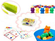 Ikonka Art.KX6260 Teddy lācīši izglītojoša mācīšanās skaitīt montessori 44el.