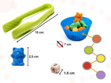 Ikonka Art.KX6260 Teddy lācīši izglītojoša mācīšanās skaitīt montessori 44el.