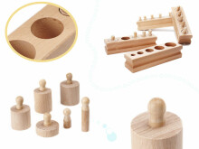 Ikonka Art.KX6295 Wooden cylinder weights montessori sorter