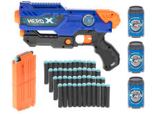 Ikonka Art.KX6148 Putu šautriņu automāts + magazīns + 3 mērķi + 48 šautriņas