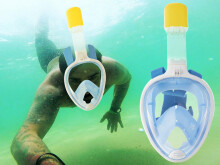 Ikonka Art.KX6131 Pilnībā saliekama snorkelēšanas maska S/M zila
