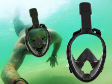 Ikonka Art.KX6130_1 Pilnībā saliekama snorkelēšanas maska L/XL melna
