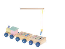 Ikonka Art.KX6121 Montessori koka vilciena vilciena zivju šķirotājs
