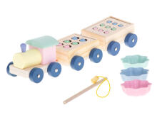 Ikonka Art.KX6121 Montessori koka vilciena vilciena zivju šķirotājs