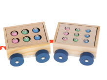 Ikonka Art.KX6121 Montessori koka vilciena vilciena zivju šķirotājs