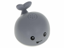 Ikonka Art.KX6119 Spouting whale LED bath toy grey
