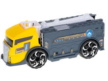 Ikonka Art.KX6035 Transporter truck TIR 2in1 parking trailer + 2 cars yellow