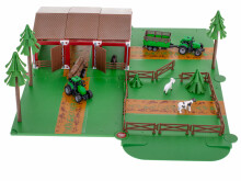Ikonka Art.KX6027 Ūkio žaidimų aikštelė gyvūnai traktorius JASPERLAND