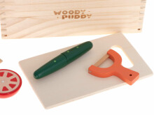 Ikonka Art.KX5956 Wooden vegetables to cut with a magnet in a box + accessories