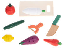 Ikonka Art.KX5956 Wooden vegetables to cut with a magnet in a box + accessories