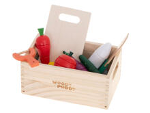 Ikonka Art.KX5956 Wooden vegetables to cut with a magnet in a box + accessories