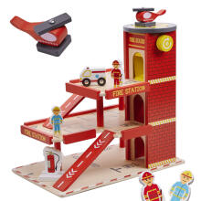 Ikonka Art.KX5854 LULILO wooden parking garage GANAO fire brigade