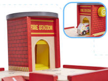 Ikonka Art.KX5854 LULILO wooden parking garage GANAO fire brigade