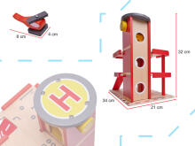 Ikonka Art.KX5854 LULILO wooden parking garage GANAO fire brigade